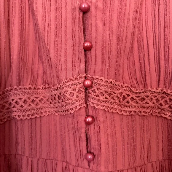 SHEIN Pink Puff Sleeve Maxi Dress - Picture 2 of 3